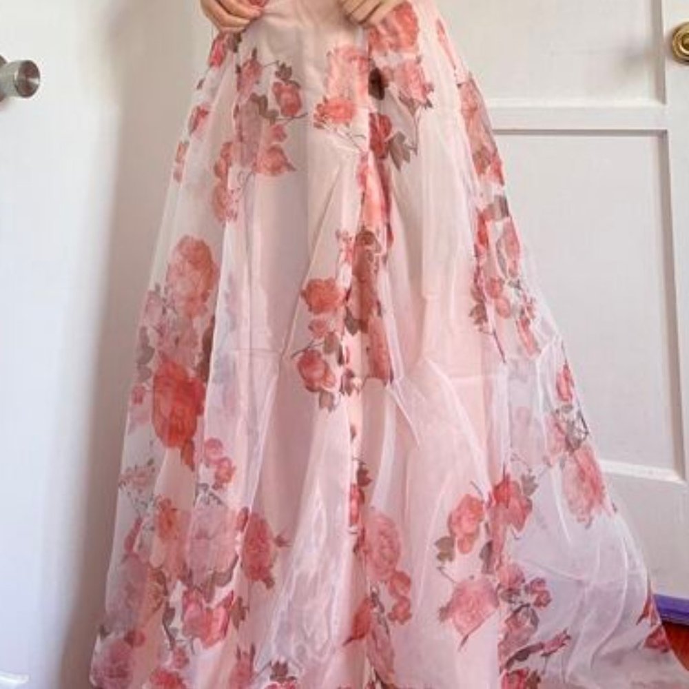 One Shoulder Knot Side Floral Dress - Picture 12 of 12